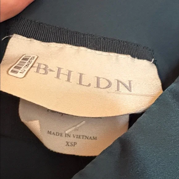 BHLDN one shoulder scarf neck asymmetrical maxi dress dark green size XS - Picture 2 of 10